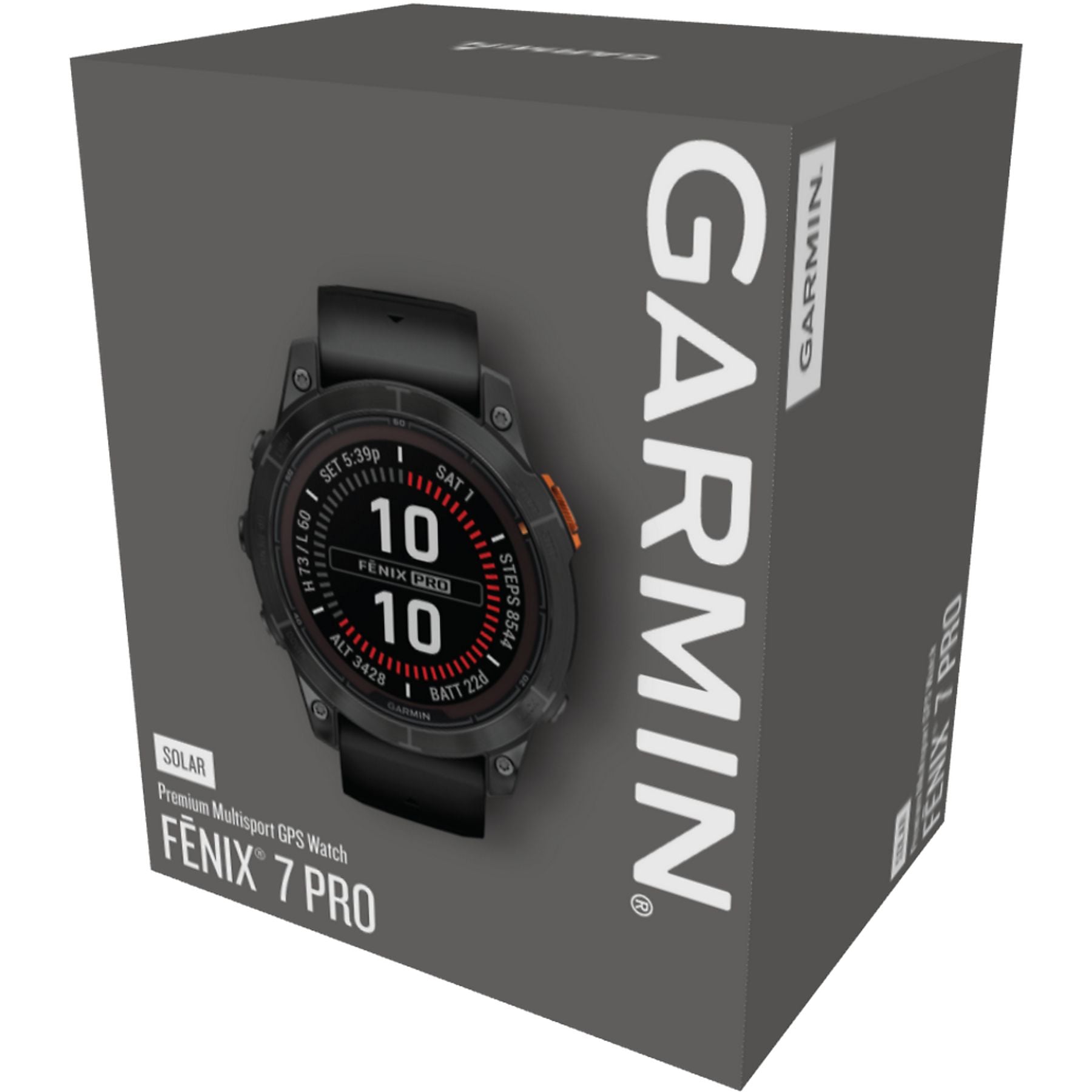 GARMIN FENIX 7 PRO - SOLAR SCHWARZ/SCHIEFERGRAU, Smartwatch, Farbe des Uhrengehäuses:Schwarz;Grau, Armbandfarbe:Schwarz GARMIN