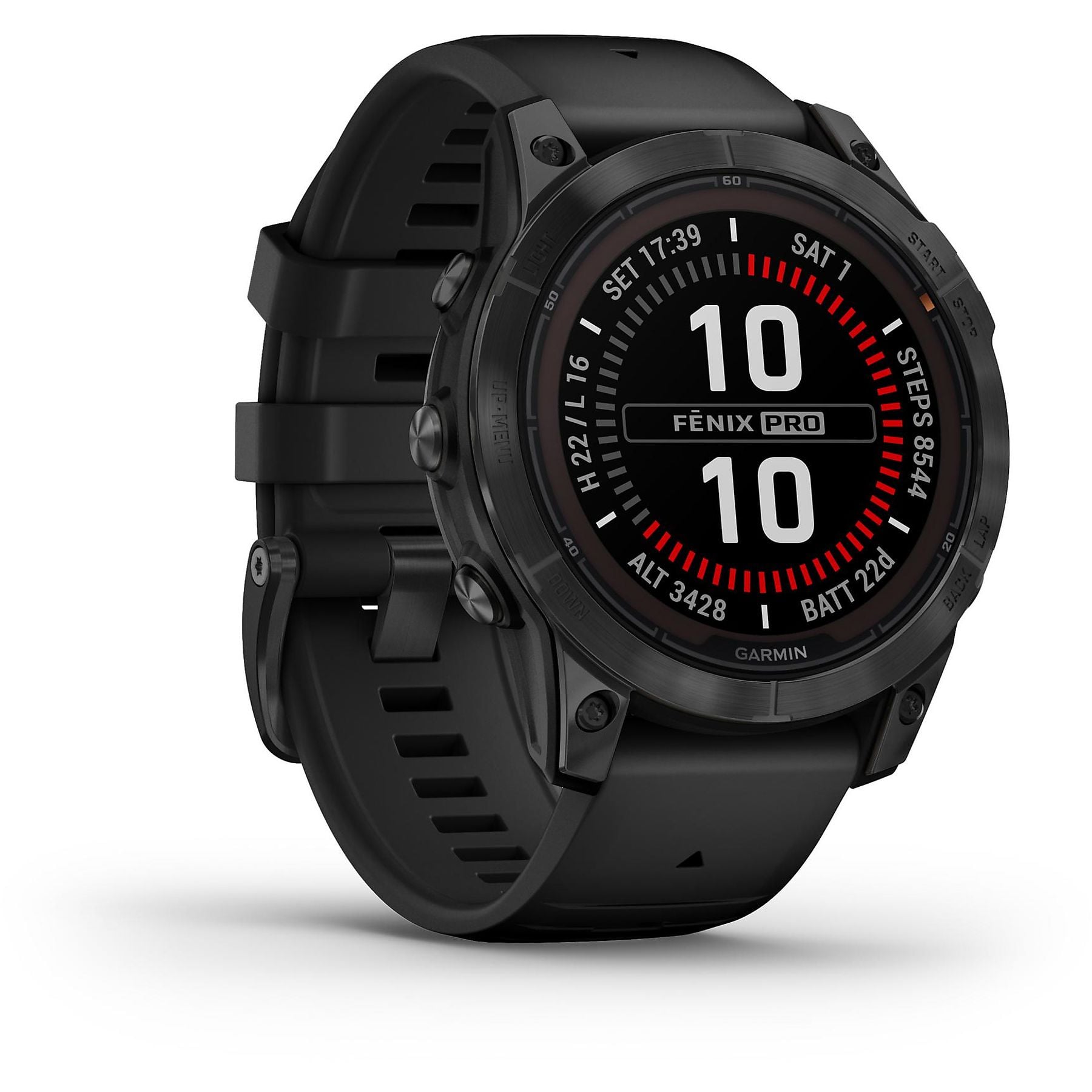GARMIN FENIX 7 PRO - SOLAR SCHWARZ/SCHIEFERGRAU, Smartwatch, Farbe des Uhrengehäuses:Schwarz;Grau, Armbandfarbe:Schwarz GARMIN