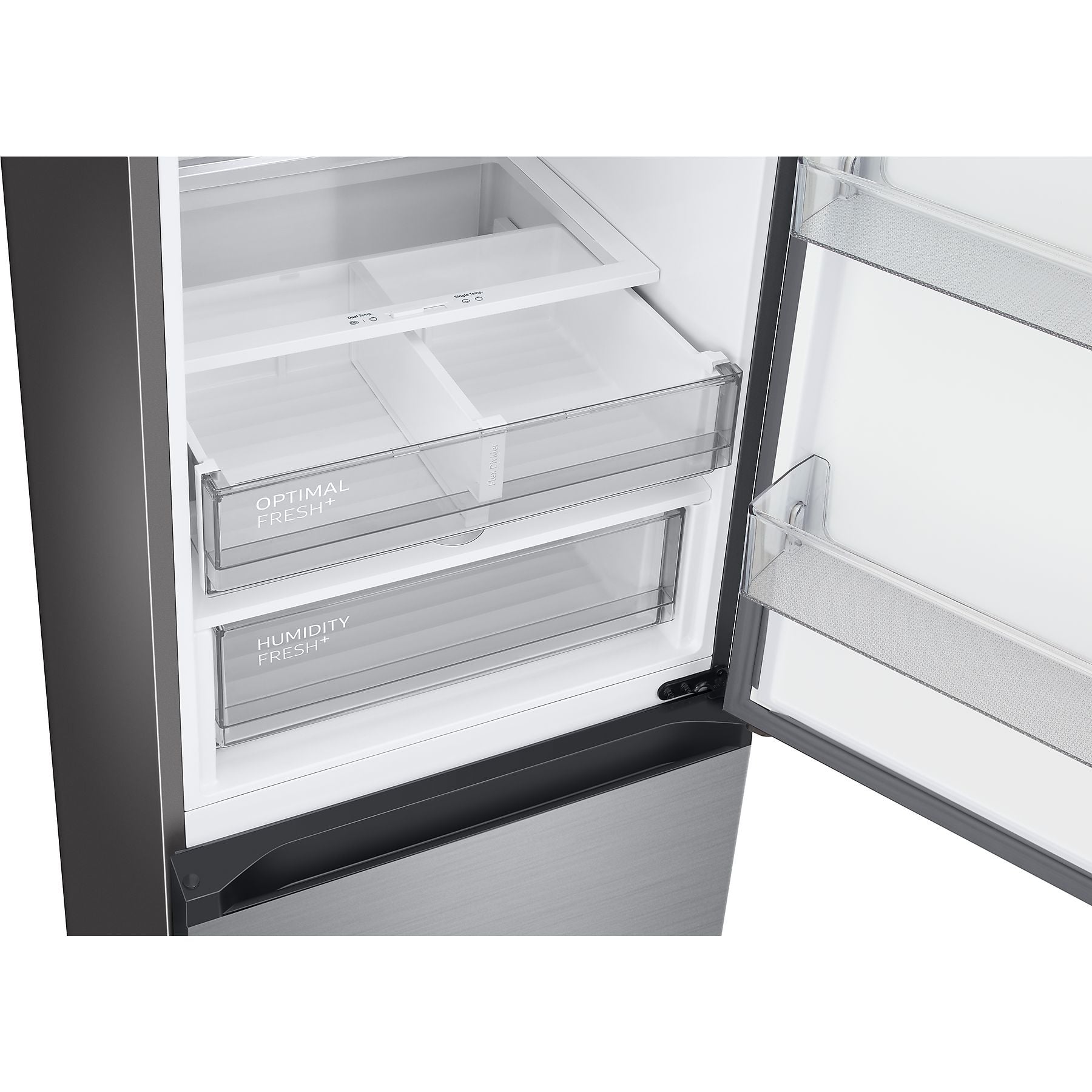 SAMSUNG RL 38 A7B5BS9/EG Bespoke Kühlgefrierkombination (B, 134 kWh, 2030 mm hoch, Edelstahl Look) SAMSUNG