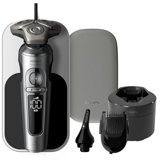 PHILIPS SP9885/35 Herrenrasierapparate Chrom (Rotationstrasierer) PHILIPS