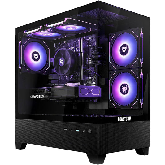 BEASTCOM Q5 | Pro Gaming, Gaming-PC mit AMD Ryzen™ 5, 16 GB RAM, 1 TB SSD, NVIDIA, NVidia GeForce RTX™ 3050, Windows 11 Home BEASTCOM