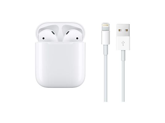 APPLE AIRPODS MIT CHARGING CASE MV7N2ZM/A, In-ear Kopfhörer Bluetooth Weiß APPLE