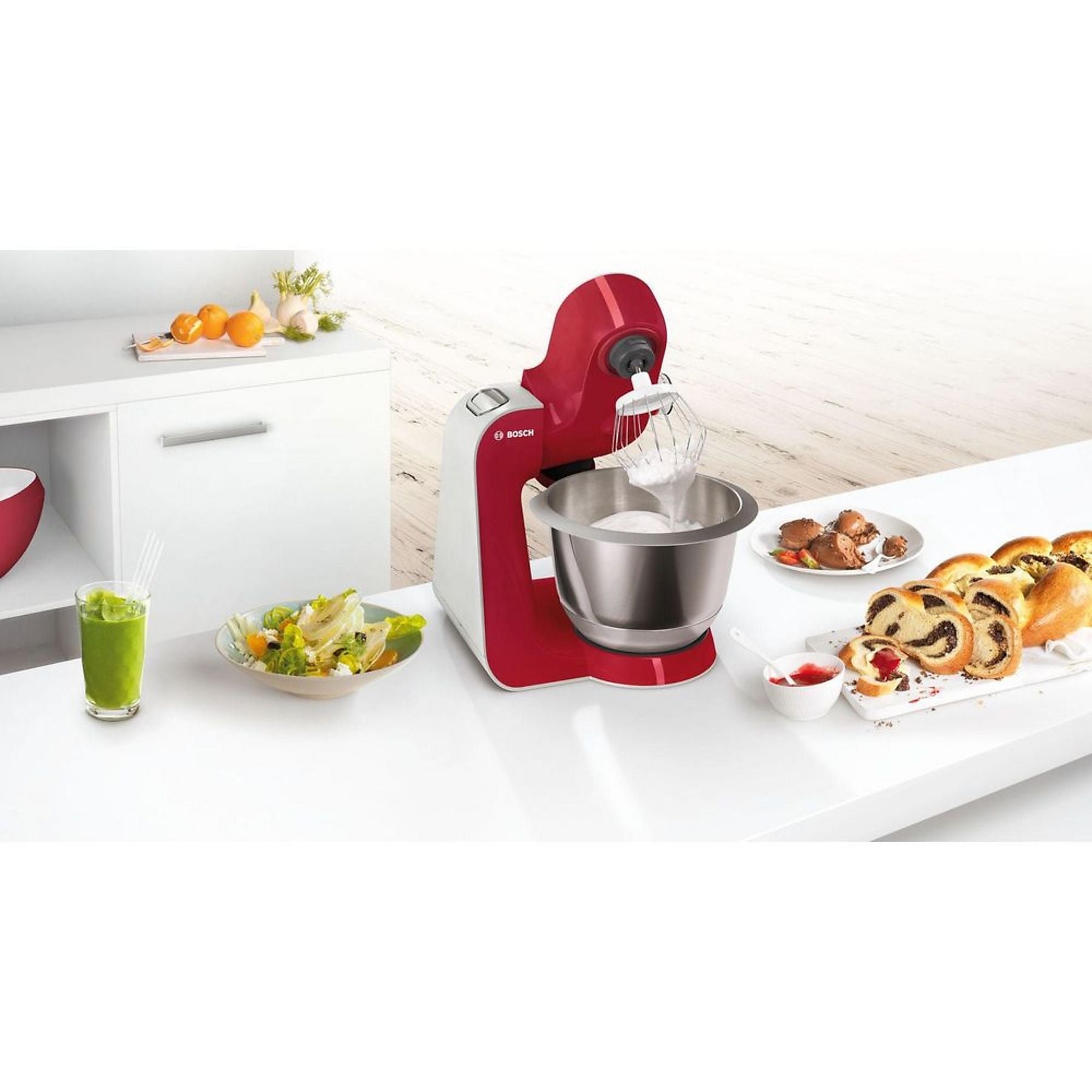 BOSCH MUM58720 Küchenmaschine Deep Red (Rührschüsselkapazität: 3,9 l, 1000 Watt) BOSCH