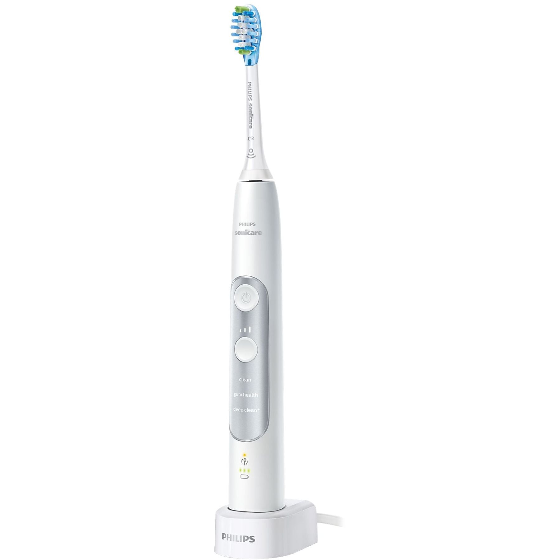 PHILIPS Sonicare HX9611/19 ExpertClean 7300 Elektrische Zahnbürste Weiß/Silber, Reinigungstechnologie: Schalltechnologie PHILIPS